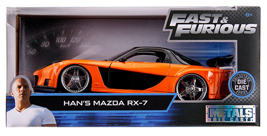 Fast & Furious Mazda RX-7 Tokyo Drift 1:24 model with figure