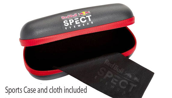Red Bull Spect Sonnenbrille TAIN schwarz mit orangefarbenen Gläsern
