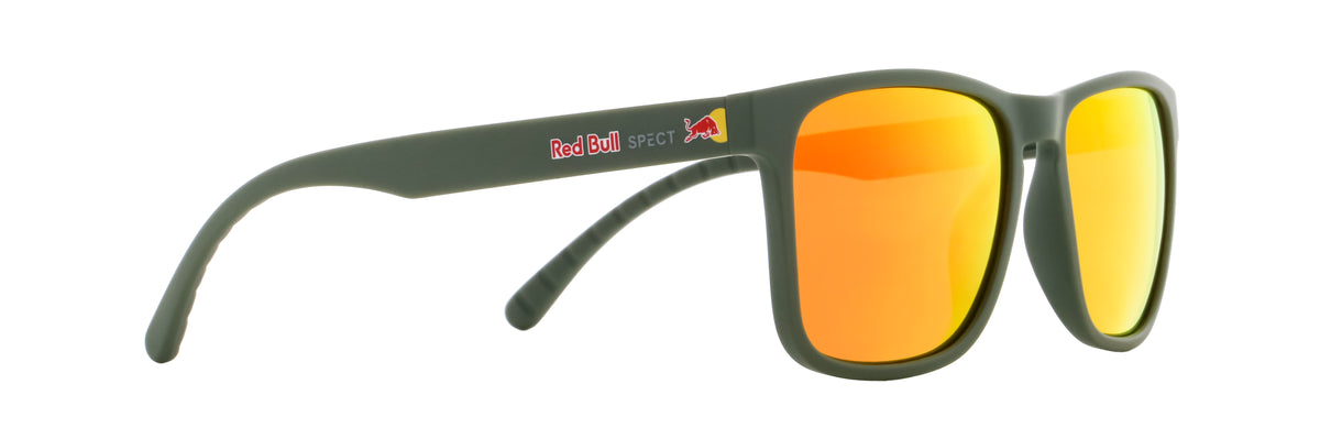 Red Bull Spect EDGE sunglasses green with mirrored lenses