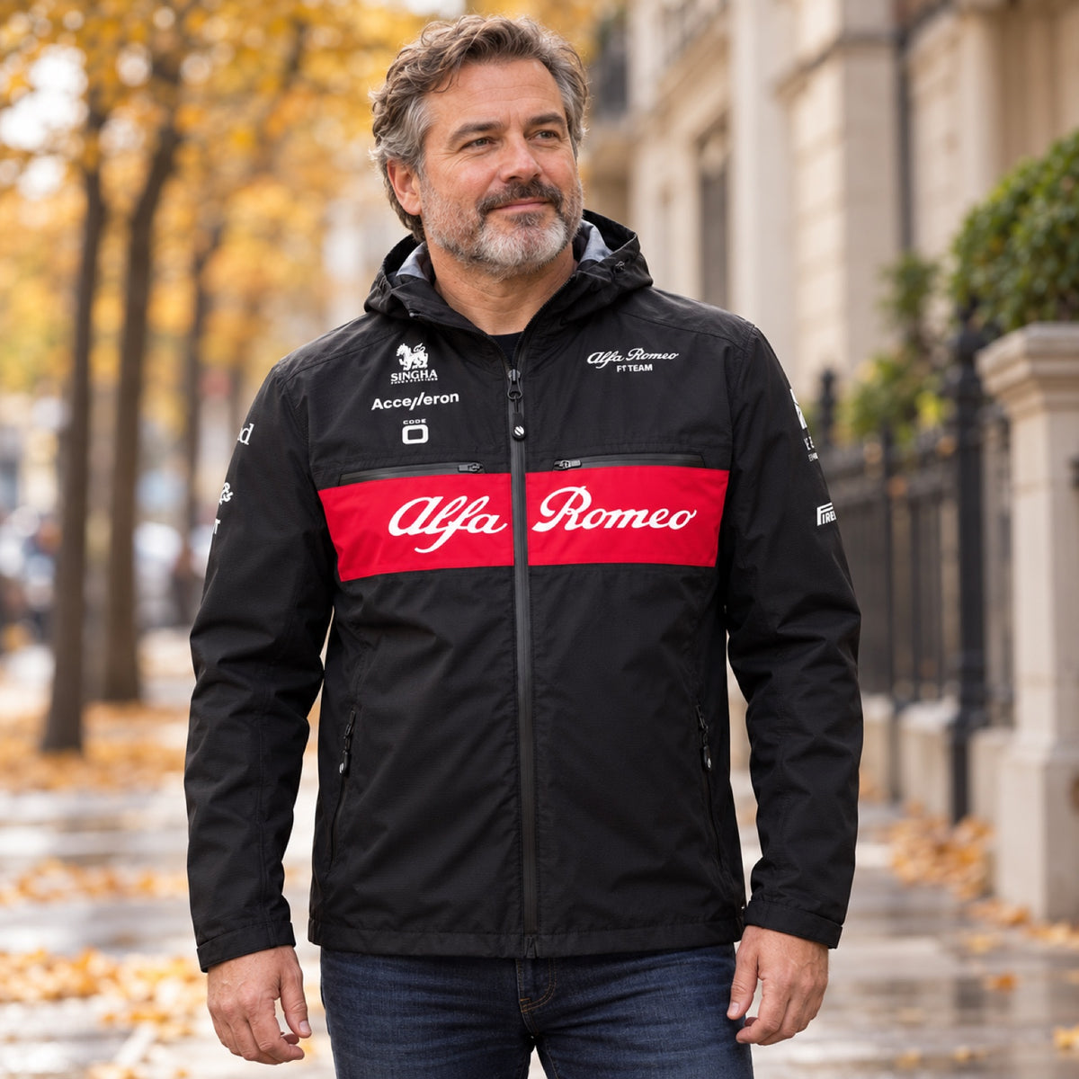 Alfa Romeo F1 Team Windbreaker – Black – illustrative photo (AI)