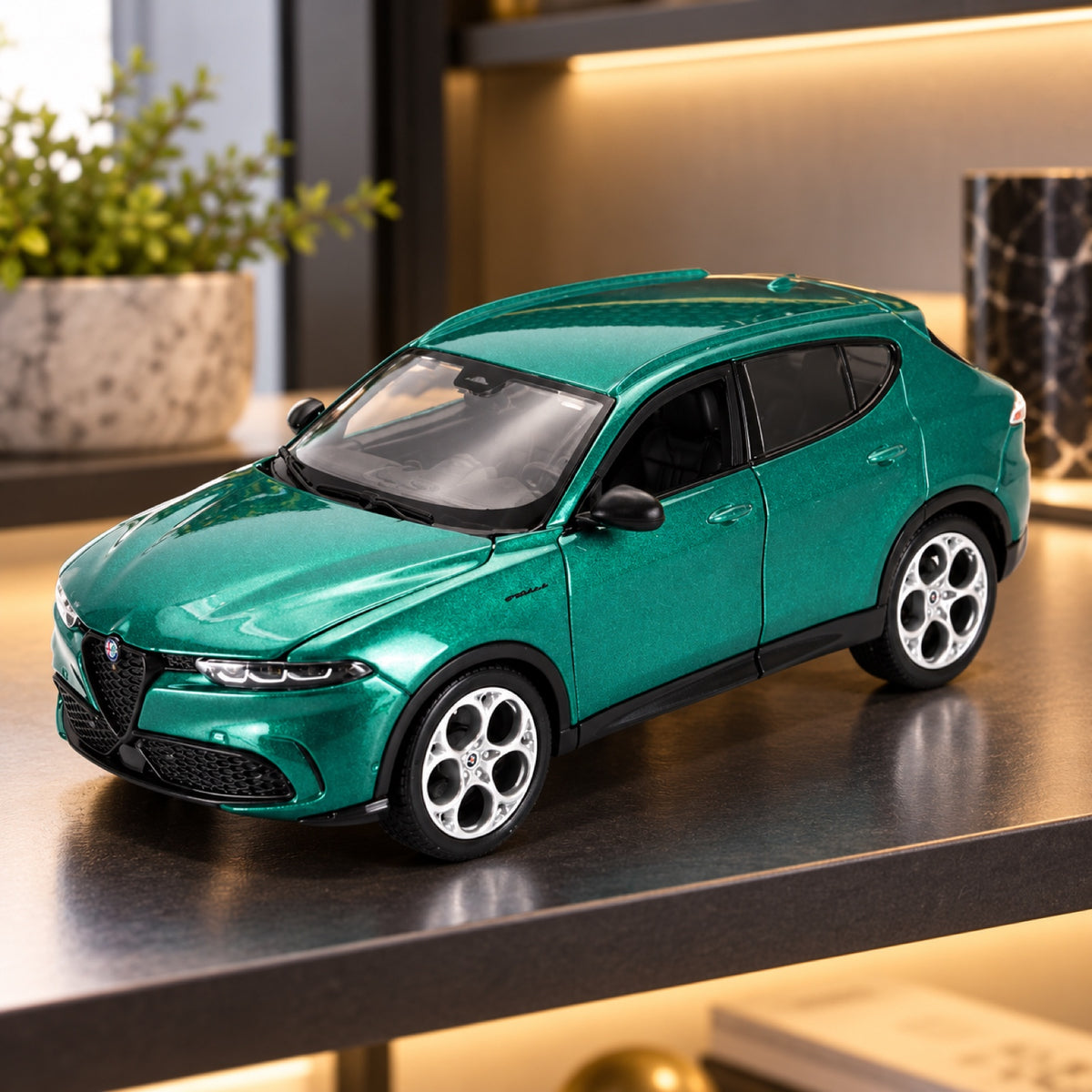 Bburago Alfa Romeo Tonale Model 1:24 – Green – illustrative photo (AI)