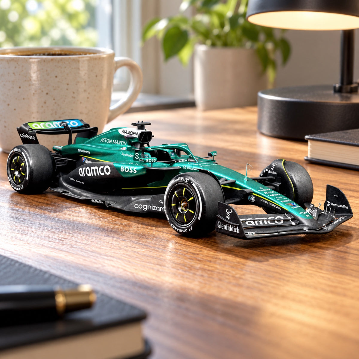 Modell Bburago Aston Martin F1 AMR25 #14 Fernando Alonso 2025 – Illustrationsfoto (KI)