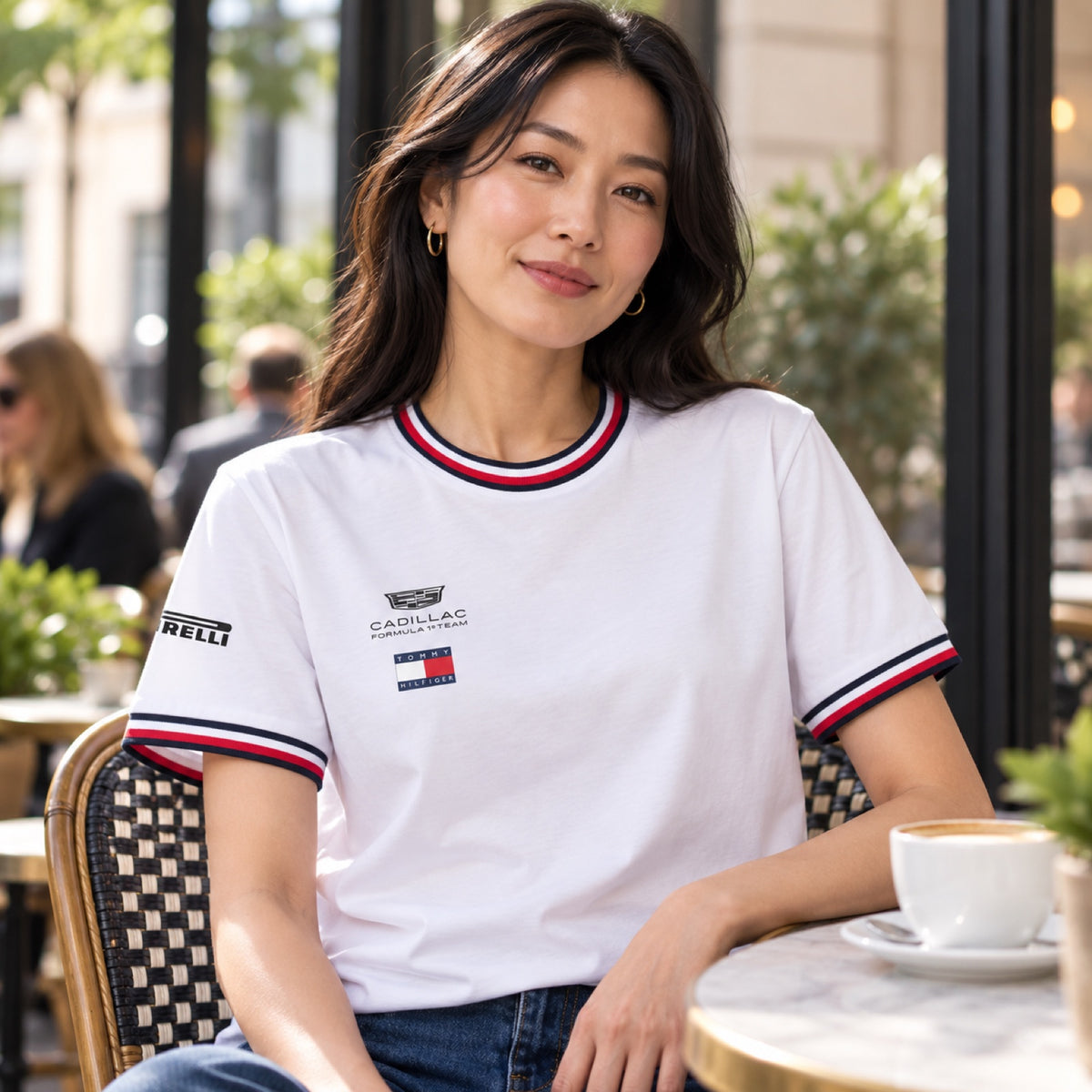 Cadillac F1 x Tommy Hilfiger Team T-Shirt – White – illustrative photo (AI)