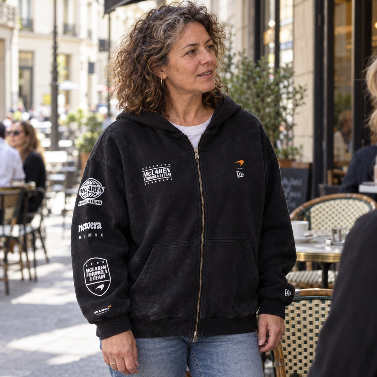 McLaren F1 NE GRPHC Zip Hoodie – Black Washed – ilustrační foto 2 (AI)