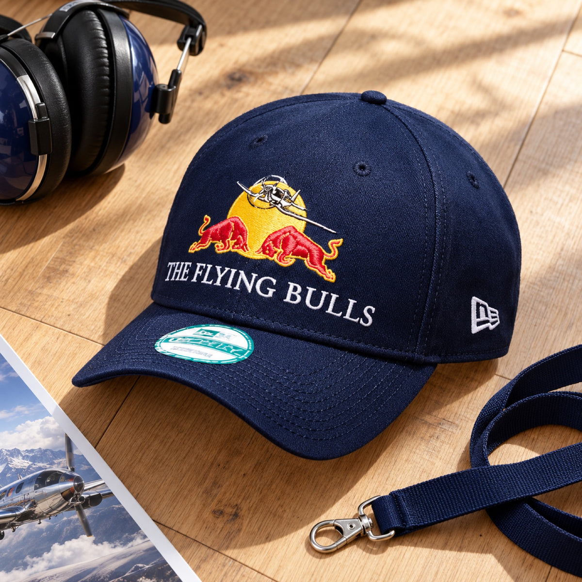 Red Bull The Flying Bulls Kinder-Cap – Dunkelblau – Illustrationsfoto (KI)