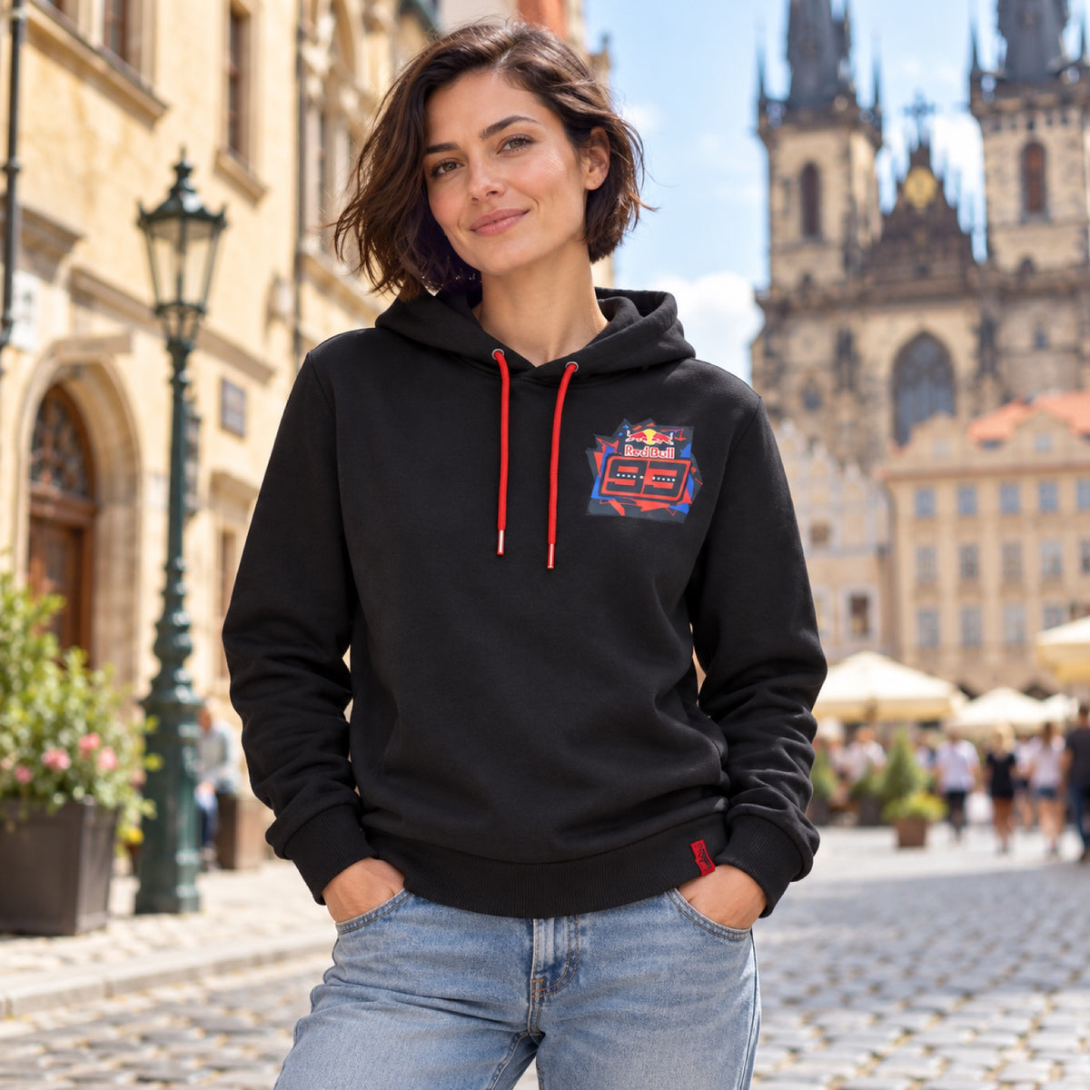 Marc Marquez 93 – Red Bull Fan Hoodie with Helmet Motif – illustrative photo (AI)