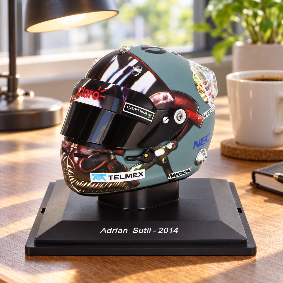 Spark Adrian Sutil 2014 Helmet Model – illustrative photo (AI)