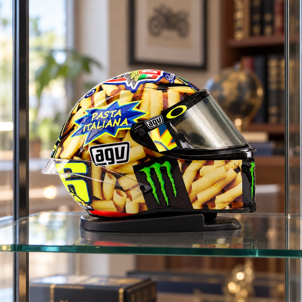 Valentino Rossi MotoGP Helmet Model – Mugello 2014 – illustrative photo (AI)