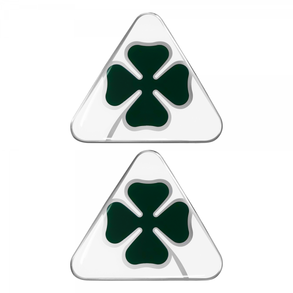 Alfa Romeo 3D-Aufkleber Quadrifoglio rechts und links 95 x 85 mm