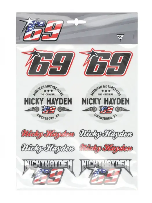 Nicky Hayden large sticker pack 69
