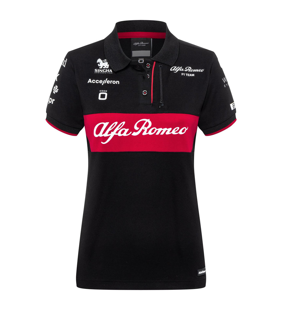 Alfa Romeo F1 Team women's team polo shirt, black