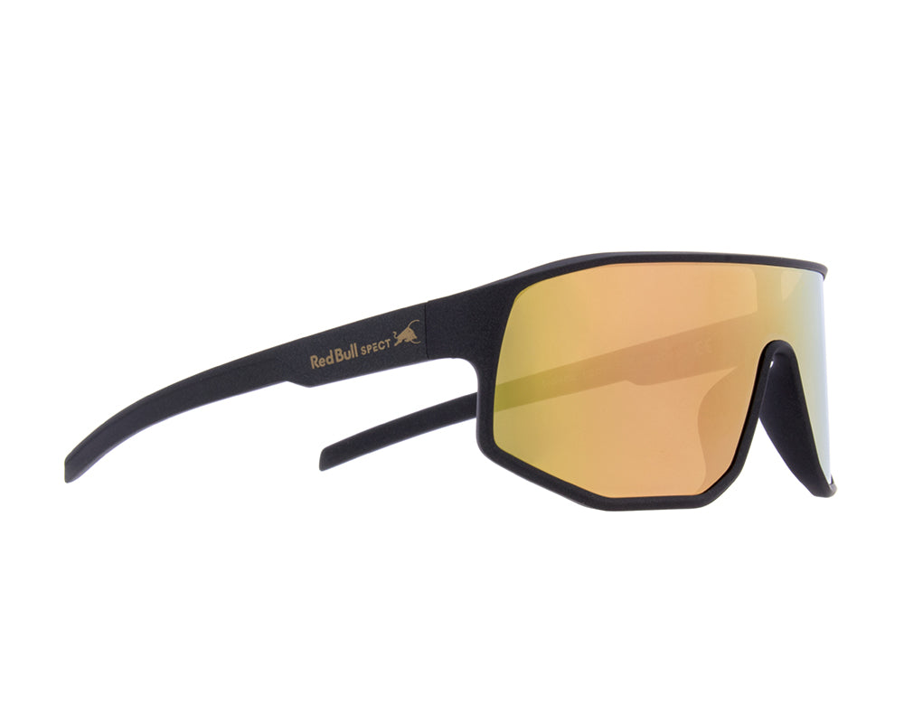 Red Bull Spect DASH sunglasses matte grey with green-gold lens