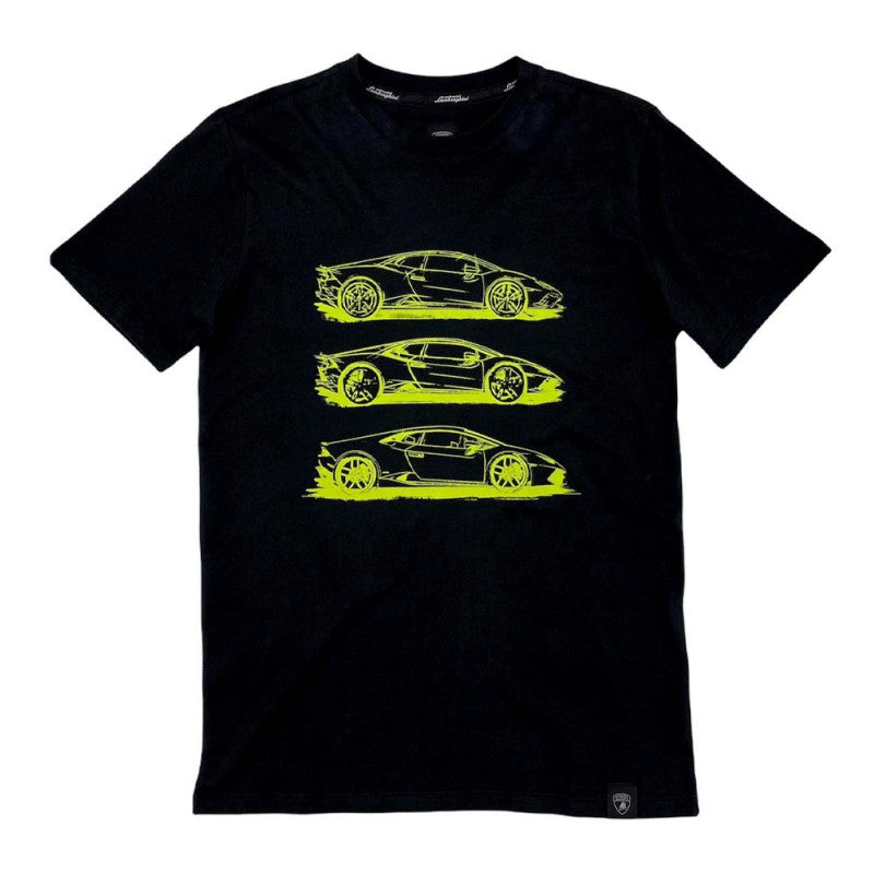 Lamborghini T-Shirt mit Lambo-Motiv schwarz
