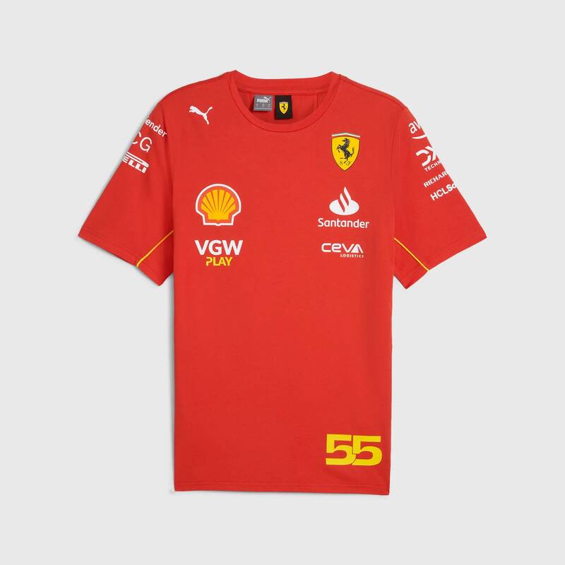 Carlos Sainz team T-shirt – Scuderia Ferrari F1 red