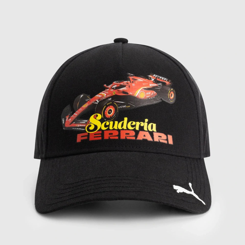 Scuderia Ferrari F1 Cap mit Autoprint – Schwarz