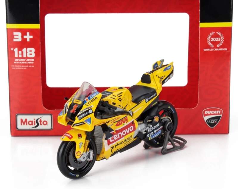 Modell Ducati MotoGP GP23 – Francesco Bagnaia #1 im Maßstab 1:18 – Misano SE