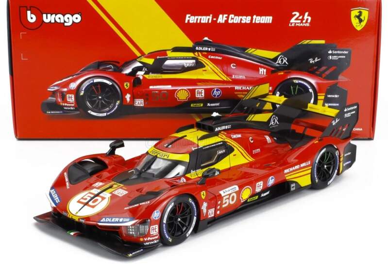 Modell Bburago Ferrari 499P Nr. 50, Sieger Le Mans 2024