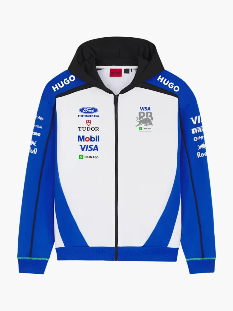 Visa Cash App Racing Bulls Team Zip-Hoodie mit Sponsorenlogos – Team Edition