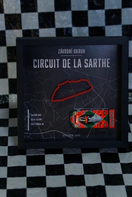 PETROL ART 3D Le Mans Frame with Mazda 787B Johnny Herbert 1:43 Model