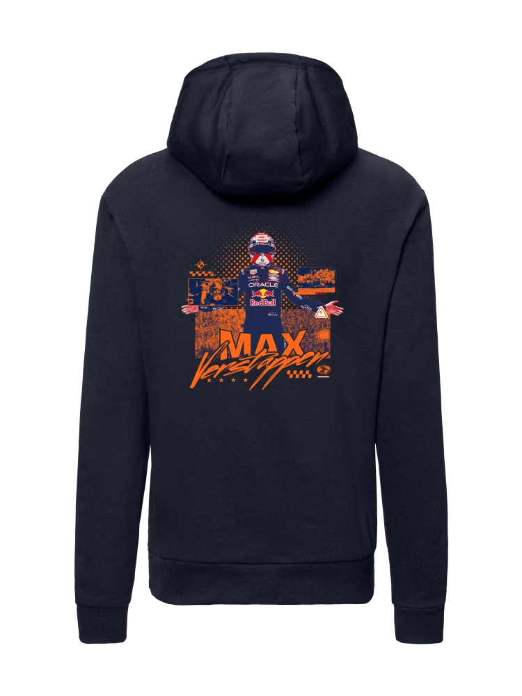Oracle Red Bull Racing Max Verstappen Hoodie mit Logo – Marineblau