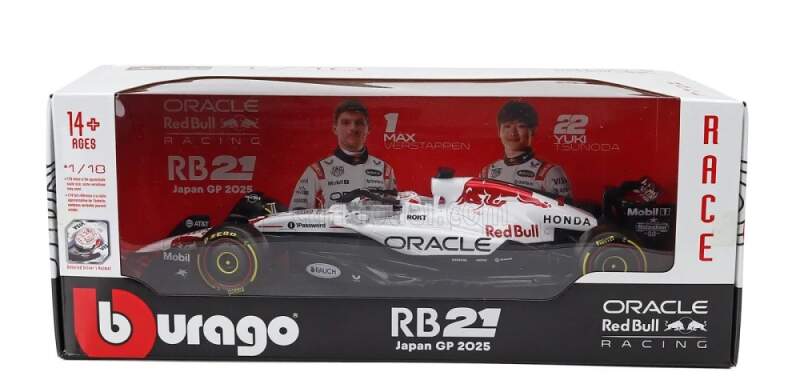 Modell Red Bull F1 RB21 BBurago #1 Max Verstappen 2025 - Sieger Japan GP