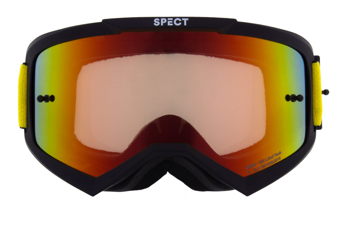 Red Bull Spect EVAN motocross goggles black with red-yellow lens