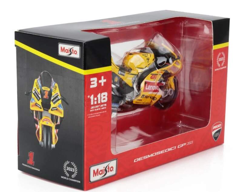 Modell Ducati MotoGP GP23 – Francesco Bagnaia #1 im Maßstab 1:18 – Misano SE