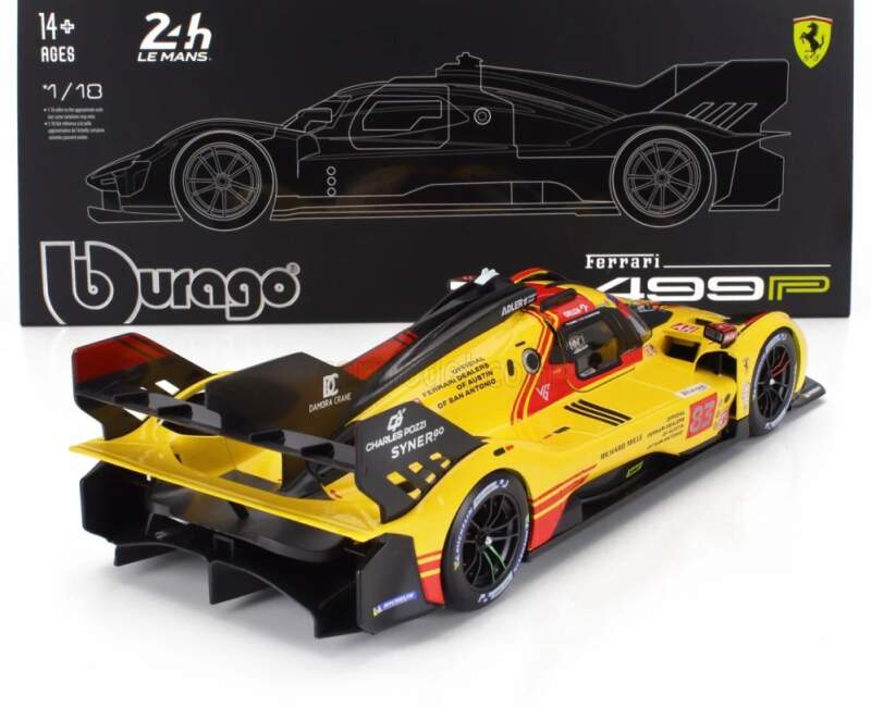 Model BBurago Ferrari 499P NR.83 Le Mans 2024 1:18 AF Corse - Deluxe edice