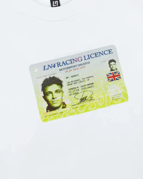 Lando Norris LN4 LICENSE T-Shirt – White