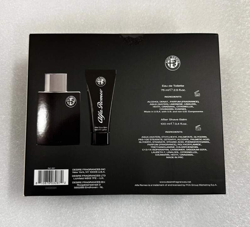 Alfa Romeo Black Eau de Toilette 75 ml + After Shave Balsam 100 ml Geschenkset