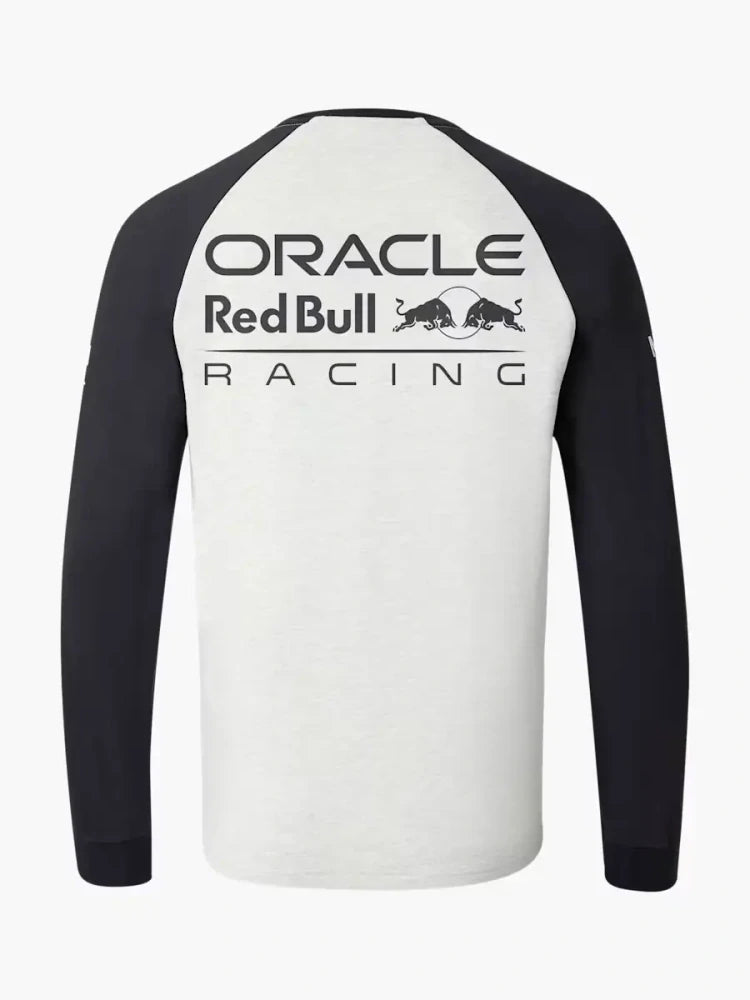 Oracle Red Bull Racing Classic Long Sleeve Team T-Shirt with Sponsor Logos – Grey