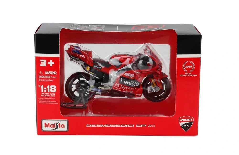 Maisto Ducati MotoGP GP25 Model 1:18 – Francesco Bagnaia #63
