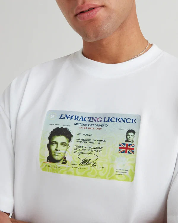 Lando Norris LN4 LICENSE T-Shirt – White