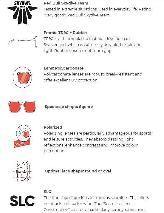 Red Bull Spect RAZE sunglasses black with orange lenses