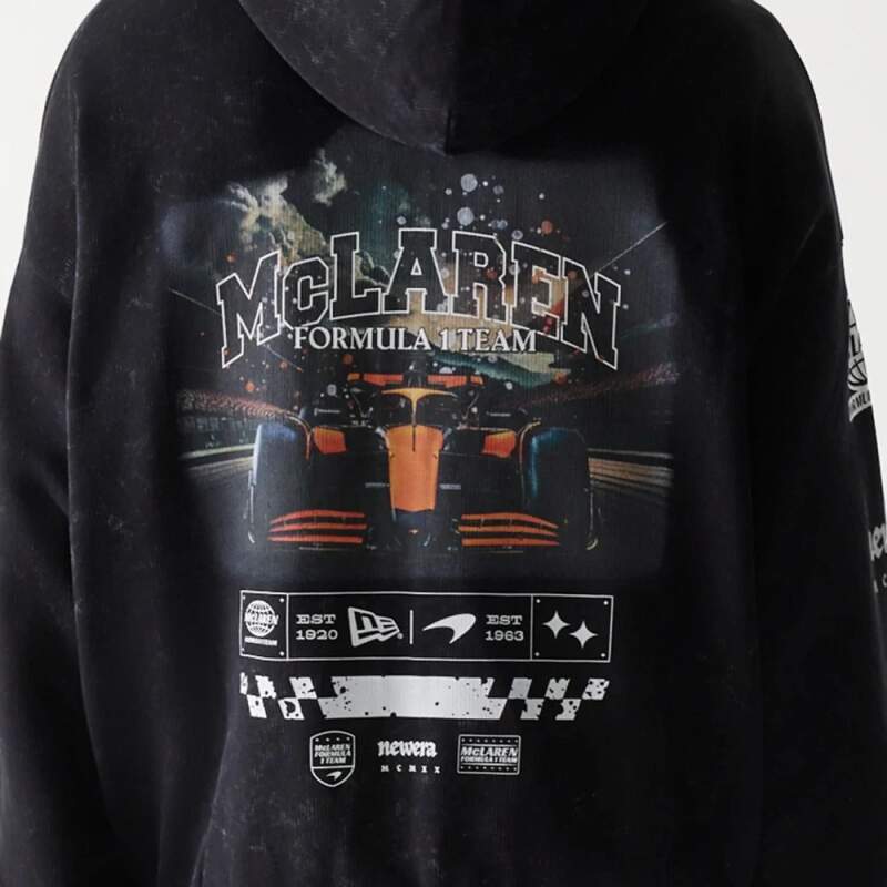 McLaren F1 Freizeit-Sweatjacke NE GRPHC schwarz washed