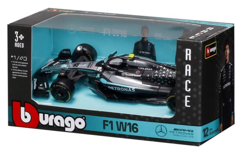 Modell Mercedes AMG Petronas F1 W16 BBurago #12 Kimi Antonelli 2025