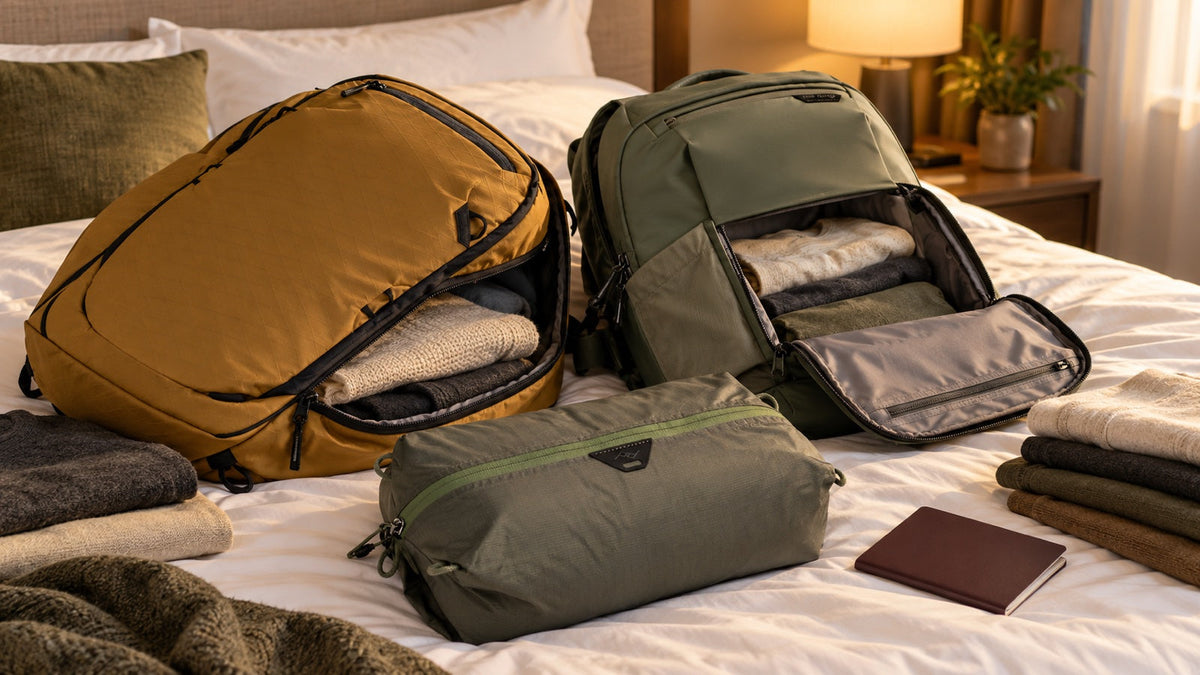 Peak Design for travel: how to build a travel kit – illustrative image created with AI