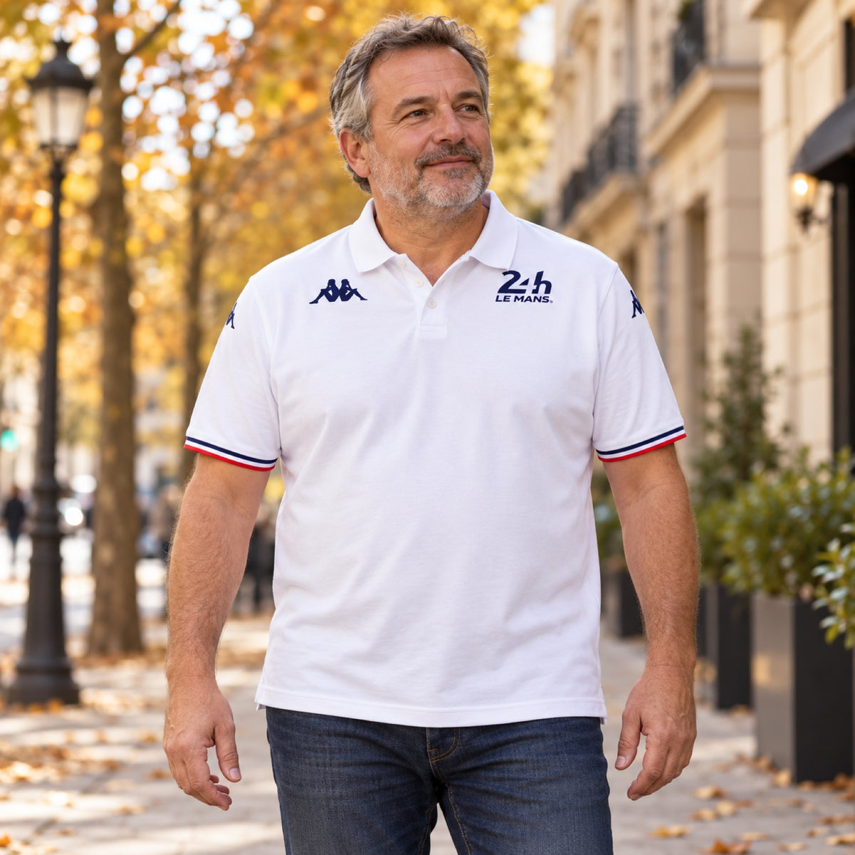 24H Le Mans Men's Le Mans Polo – White – illustrative photo (AI)