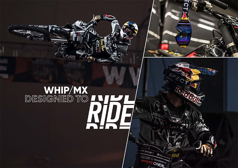 Red Bull Spect WHIP motocross goggles, white with clear lens
