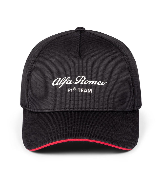 Alfa Romeo F1 Team Teamkappe für Kinder mit gebogenem Schirm schwarz