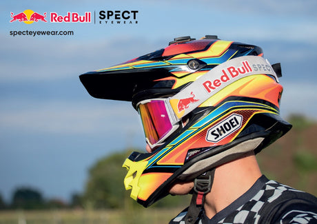 Red Bull Spect Motocrossbrille STRIVE grau mit Rauchglas