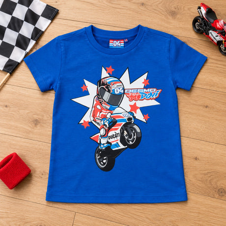 Andrea Dovizioso CARTOON Kinder-T-Shirt – Illustrationsfoto (KI)