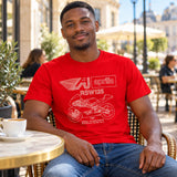 Aprilia Vintage RSW 125 T-Shirt – Red – illustrative photo (AI)
