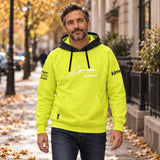 Fernando Alonso x Aston Martin Freizeit-Hoodie – Limette – Illustrationsfoto (KI)