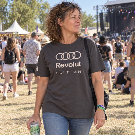 Audi Revolut F1 x Adidas T-Shirt – Grey, Lifestyle Edition – ilustrační foto 2 (AI)