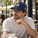 Ayrton Senna Helmet Cap – Marineblau – Illustrationsfoto (KI)