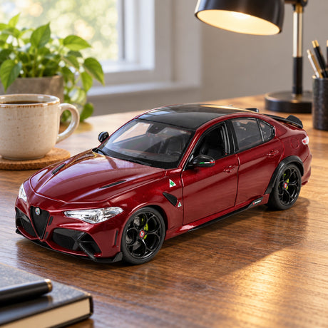 Bburago Alfa Romeo Giulia GTA Model – Red – illustrative photo (AI)