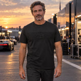 Bugatti Herren-T-Shirt mit Logo – Schwarz – Illustrationsfoto (KI)