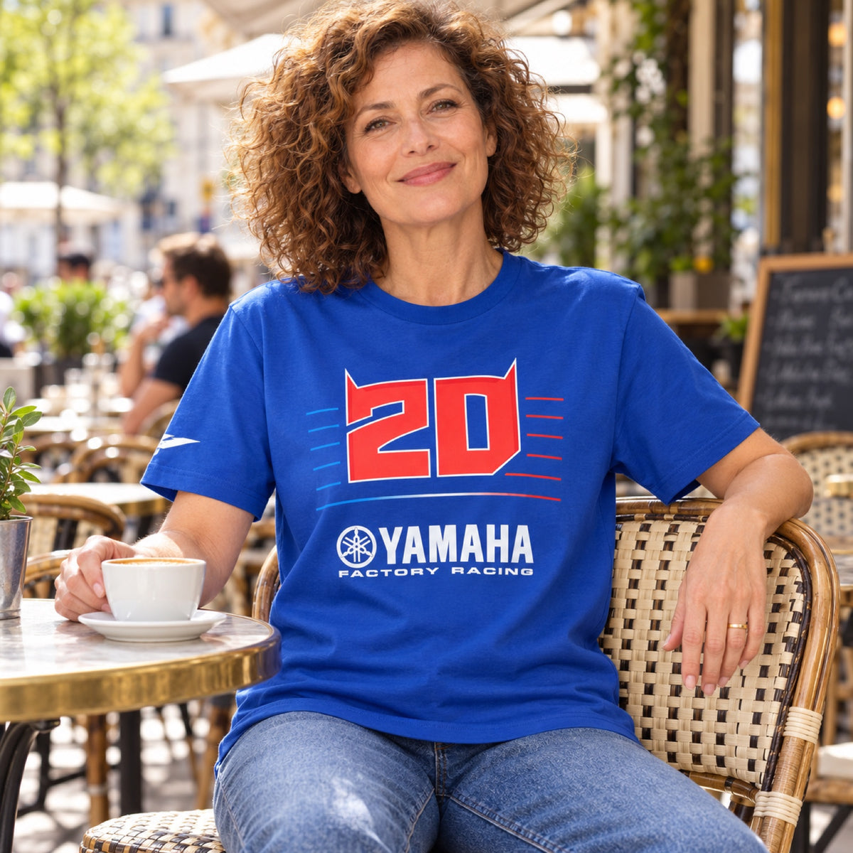 Fabio Quartararo Yamaha MotoGP Logo T-Shirt – Blue – illustrative photo (AI)