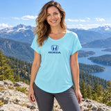 Honda Motor Damen-T-Shirt – Blau – Illustrationsfoto (KI)